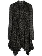 Jonathan Simkhai Flared Floral-print Dress - Black