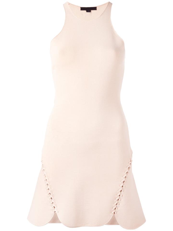 Alexander Wang Lace-up Mini Dress, Women's, Size: Xs, Nude/neutrals, Nylon/spandex/elastane/rayon