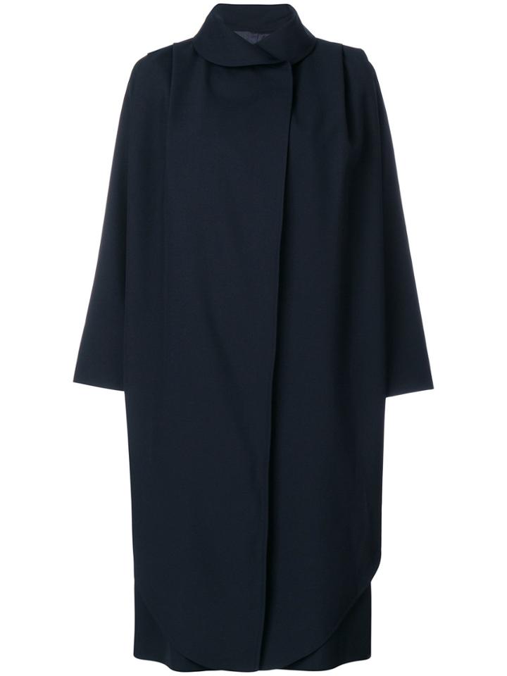 Roseanna Oversized Wrap Coat - Blue