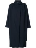 Roseanna Oversized Wrap Coat - Blue
