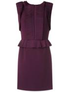À La Garçonne Pleated Panels Dress - Purple