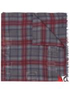 Valentino Slogan Plaid Scarf - Multicolour