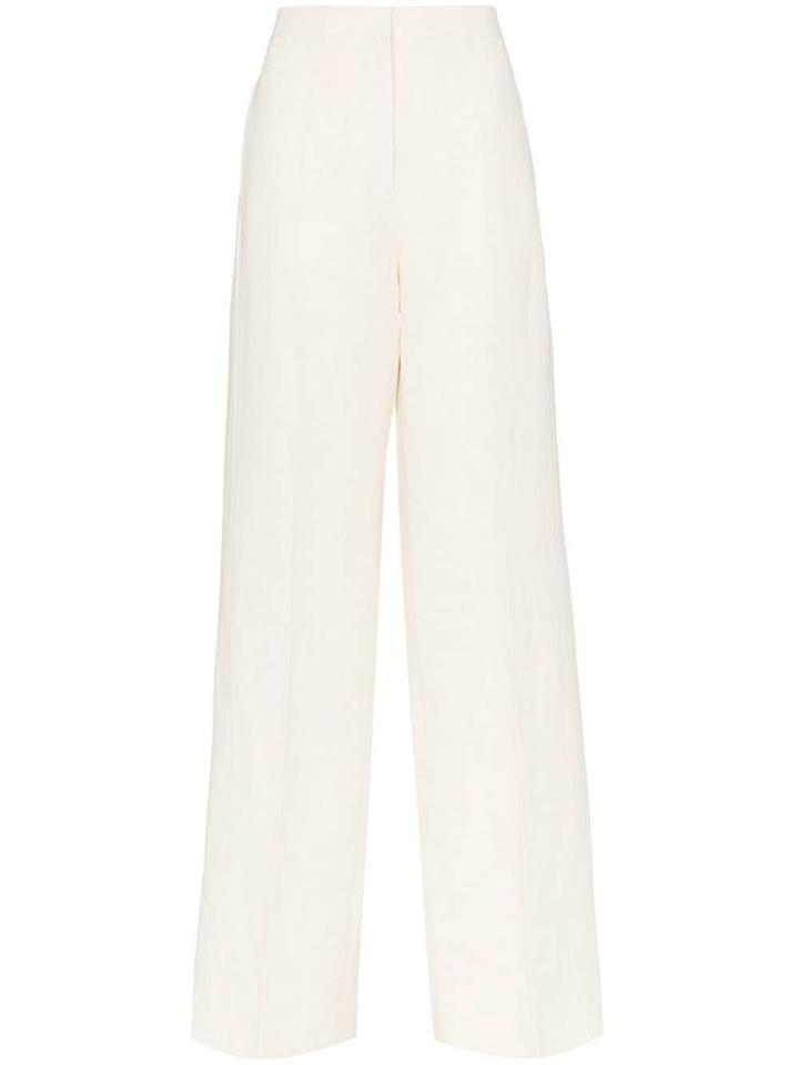 Jil Sander Glenn Wide Leg Trousers - Neutrals