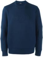 Fendi Fendi Roma Sweatshirt, Men's, Size: 50, Blue, Cotton/polyester