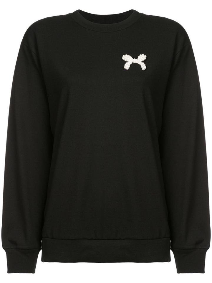 Simone Rocha Brooch Embellished Sweatshirt - Black