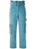 Framed Corduroy Trousers - Blue
