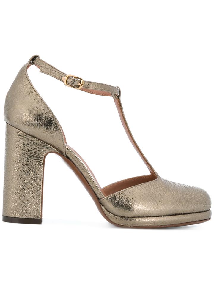 L'autre Chose Ankle Strap Pumps - Metallic