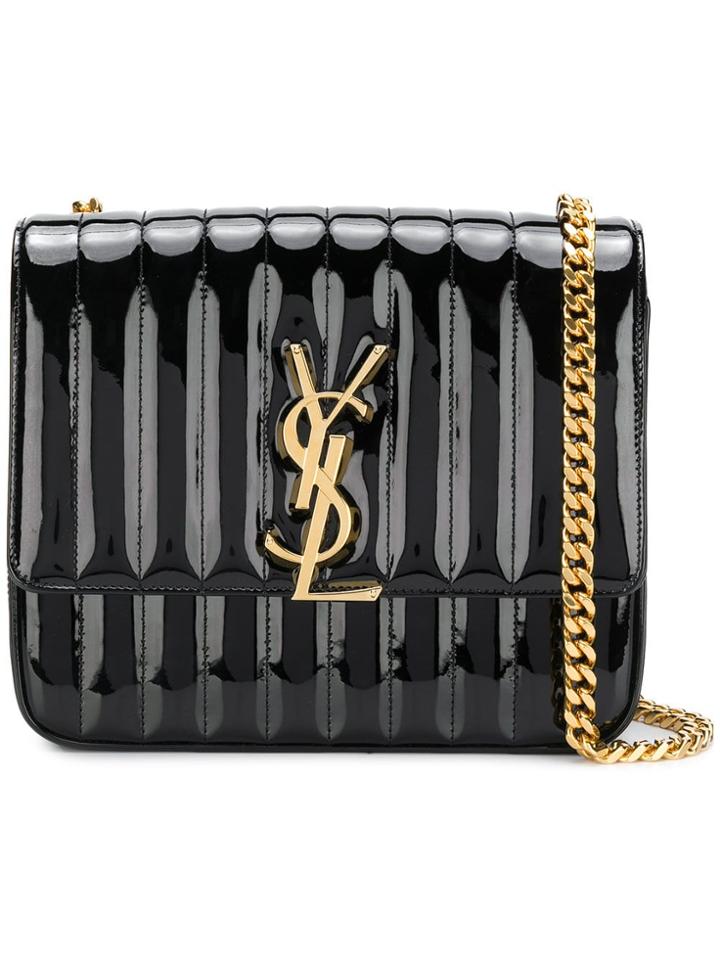 Saint Laurent Vicky Large Shoulder Bag - Black