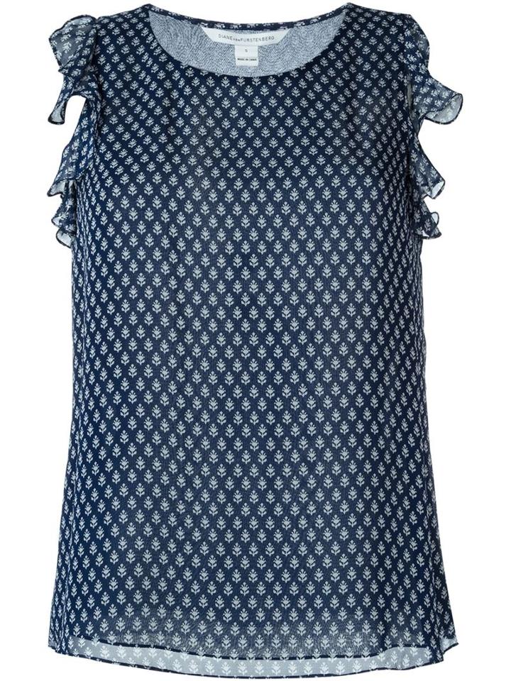 Diane Von Furstenberg Ruffle Sleeve 'ivie' Top