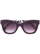 Fendi - Granite Print Sunglasses - Unisex - Acetate - One Size, Pink/purple, Acetate