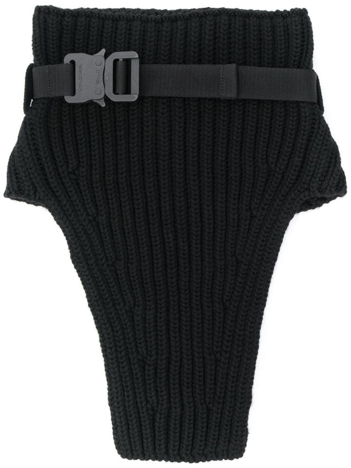 1017 Alyx 9sm Knitted Buckle Scarf - Black