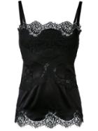 Dolce & Gabbana Underwear - Lace Insert Camisole - Women - Silk/cotton/nylon - L, Black, Silk/cotton/nylon