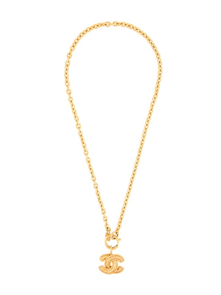 Chanel Vintage Cc Chain Pendant - Metallic