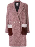Eleventy Appliqué Pocket Coat - Red