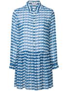 Opening Ceremony Striped Shirt Dress - Blue