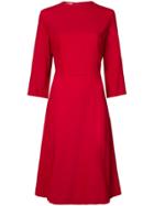 Mansur Gavriel Three Quarter Sleeves Dress - Red