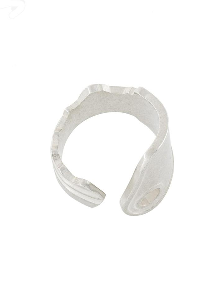 Maison Margiela Serrated Edge Ring - Metallic