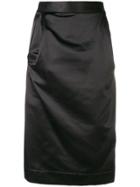 Vivienne Westwood Anglomania Draped Pencil Skirt - Black