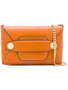 Stella Mccartney - Stitch Detail Shoulder Bag - Women - Artificial Leather - One Size, Brown, Artificial Leather