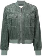 Tory Burch Corduroy Bomber Jacket - Grey