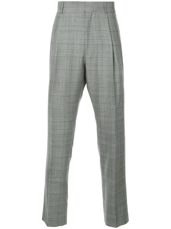 H Beauty & Youth Checked Tailored Trousers - Grey
