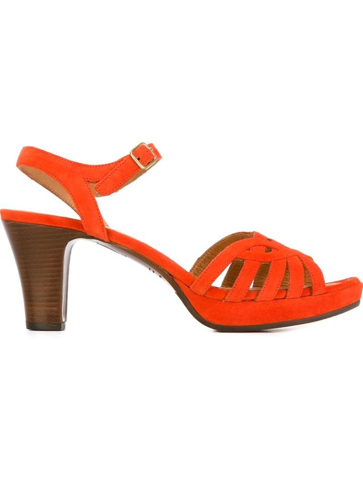 Chie Mihara Ungol Sandals, Women's, Size: 38, Yellow/orange, Suede/leather