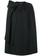 Paule Ka Pleated Shoulder Cape - Black