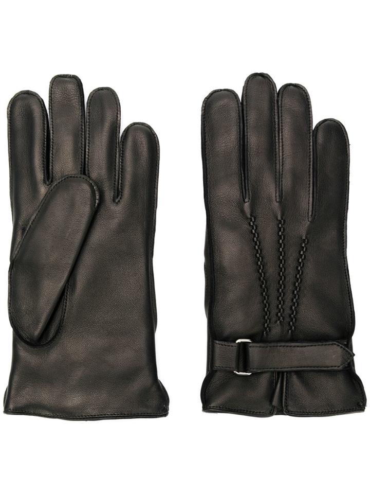 Orciani Strap Detail Gloves - Black