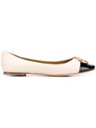 Tory Burch Chelsea Cap-toe Ballerinas - Neutrals