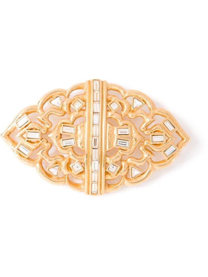 Yves Saint Laurent Vintage Glam Crystal Brooch