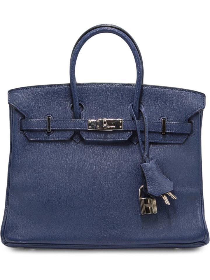 Hermès Vintage Birkin 25 Tote Bag - Blue