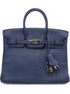 Hermès Vintage Birkin 25 Tote Bag - Blue