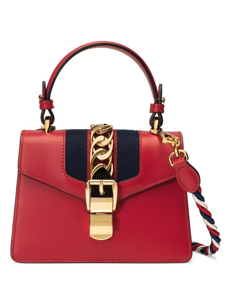 Gucci Sylvie Leather Mini Bag - Red