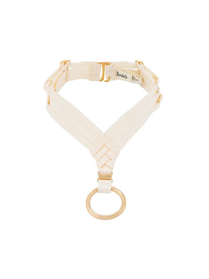 Bordelle 'asobi' Collar, Women's, White, Polyamide/spandex/elastane