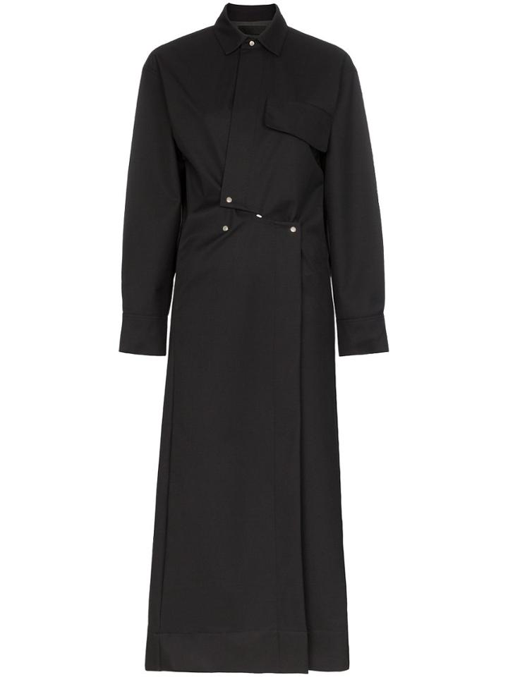 Markoo Double-breasted Midi Dress - Black