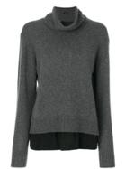 Joseph Layered Roll Neck Sweater - Grey