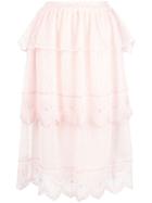 Simone Rocha Frill Tiers Skirt - Pink