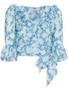 The Vampire's Wife Floral Print Top - Blue