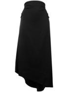 Ellery Asymmetric Midi Skirt - Black