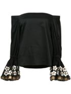 Alexis - Off Shoulder Blouse - Women - Cotton/spandex/elastane - Xs, Black, Cotton/spandex/elastane