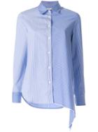 Golden Goose Deluxe Brand Bi-colour Stripe Asymmetric Shirt - Blue