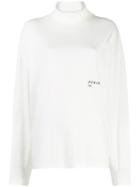 Ambush Print Turtle Neck Sweatshirt - White