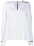 Tommy Hilfiger Relaxed V-neck Blouse - White