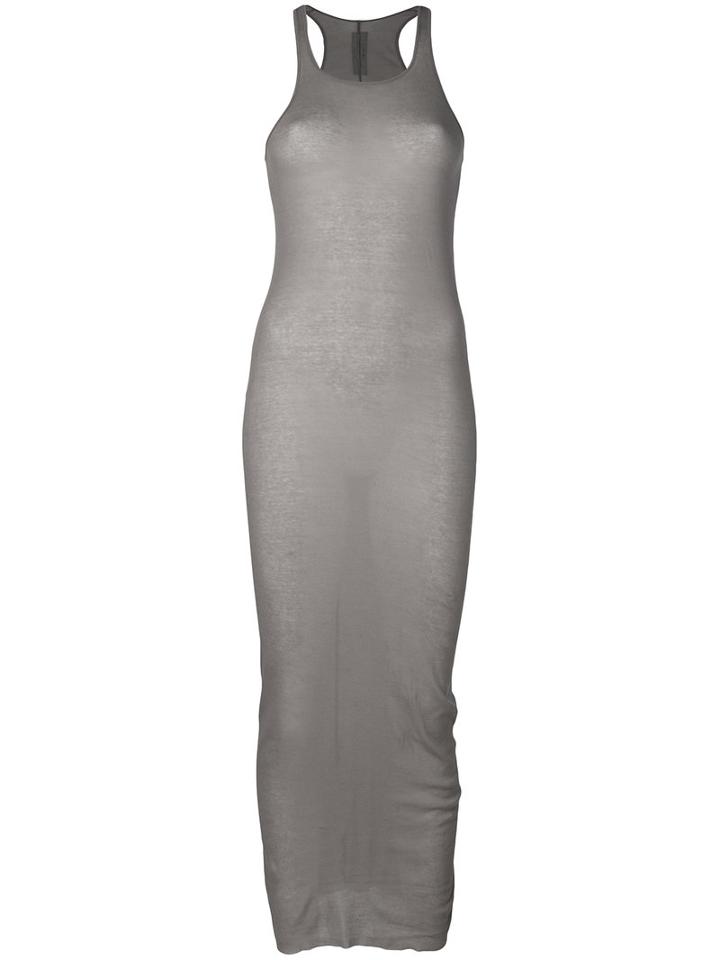 Rick Owens - Tank Dress - Women - Cotton - 42, Grey, Cotton