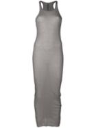 Rick Owens - Tank Dress - Women - Cotton - 42, Grey, Cotton