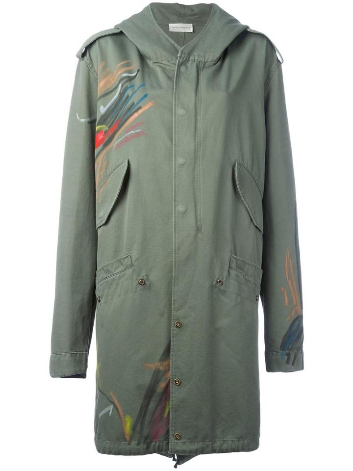 Faith Connexion Oversized Hooded Coat, Women's, Size: Small, Green, Cotton