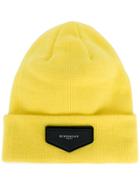 Givenchy Patch Detail Beanie - Yellow & Orange