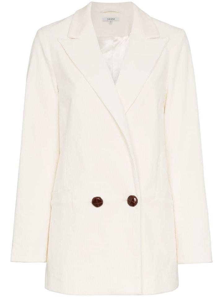 Ganni Gnni Ridgewood Db Cord Blzr - Nude & Neutrals
