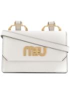 Miu Miu Logo Shoulder Bag - White