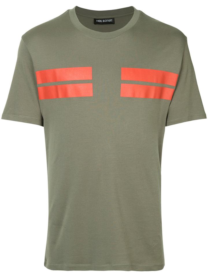Neil Barrett Red Panel T-shirt - Green